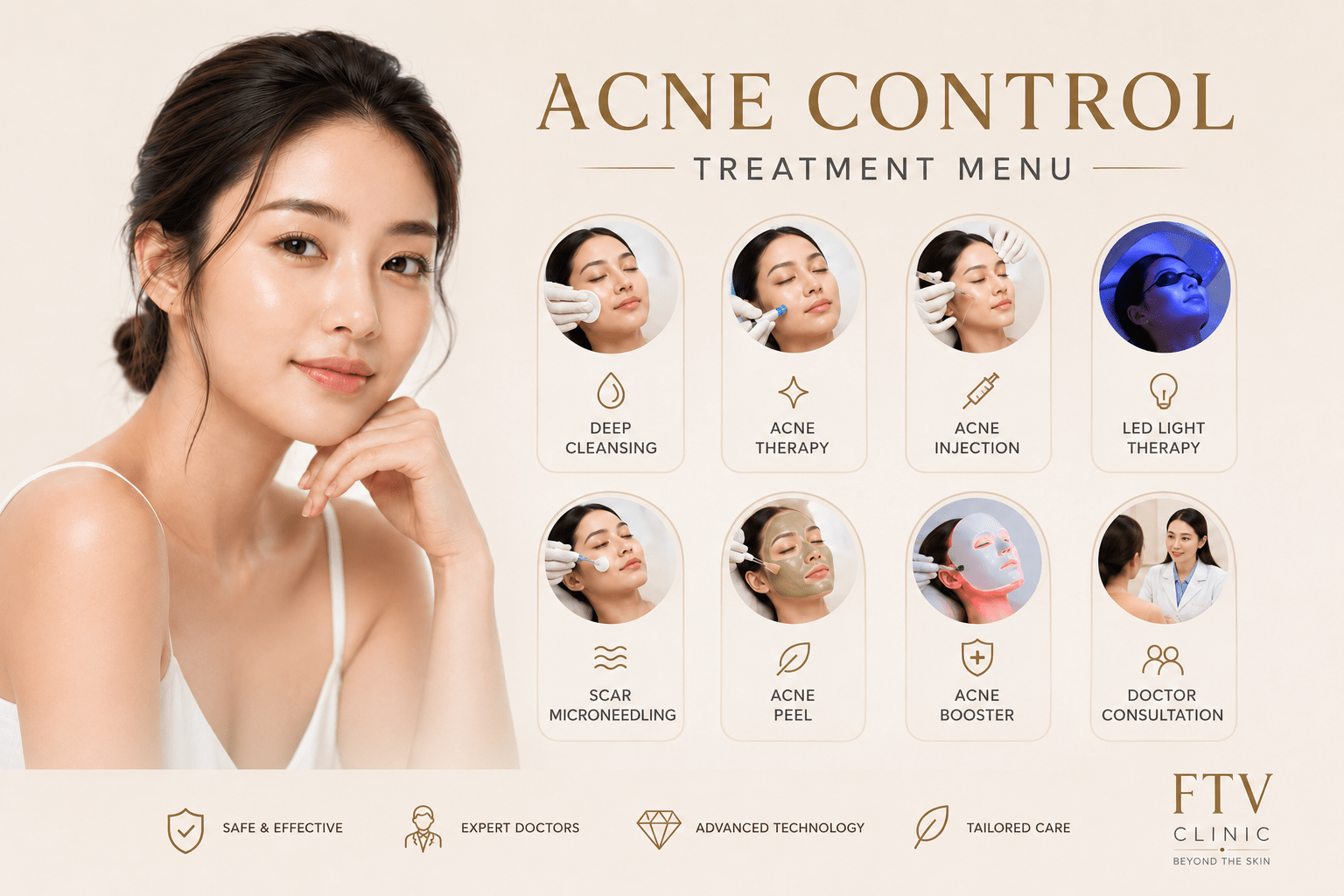 Acne control treatment at FTV Clinic