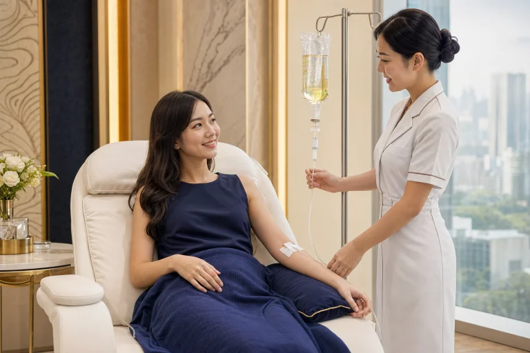 Physician-supervised IV drip and vitamin therapy at FTV Clinic Bangkok