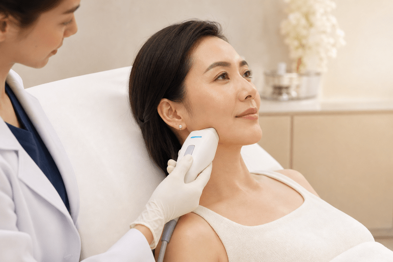 Non-surgical face lifting consultation in Bangkok