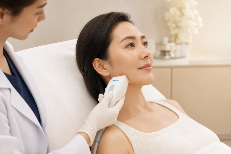 Non-surgical face lifting consultation in Bangkok